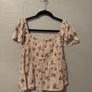 Rewind Beige Floral Blouse
